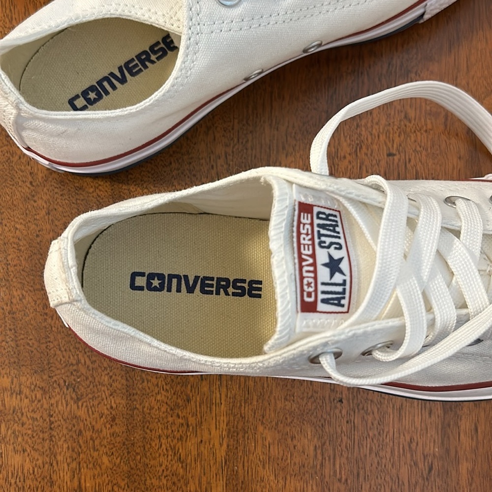 Converse Chuck Taylor All Star White Low Top Sneakers - Picture 8 of 10